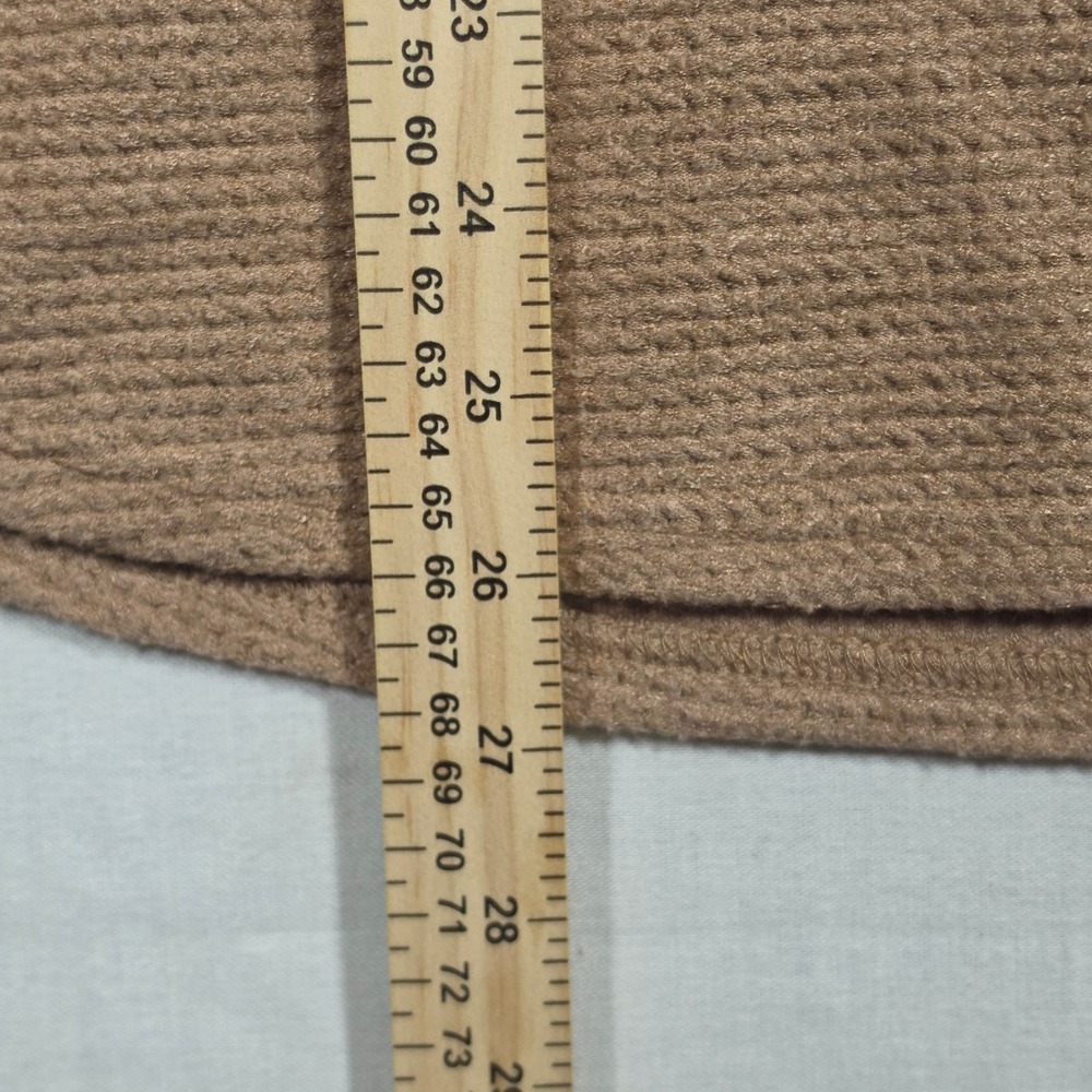 Lands End Top Womens Extra Small Mock Neck Waffle Knit Cozy Curved Hem - Picture 5 of 7